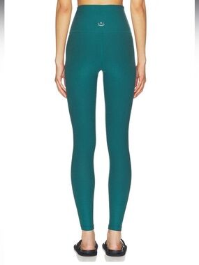 Beyond Yoga Spacedye Caught in the Midi High Waisted Legging Teal Sea Heather